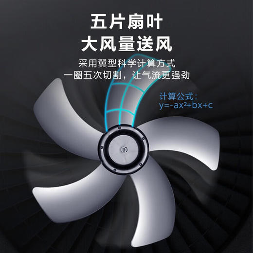 美的 落地电风扇 机械台立两用 5叶强风 轻音3档 可调400mm 白色（FSA40UE） 商品图3