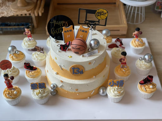 同学聚会，蛋糕杯子组合，私人订制，篮球少年，请提前3天以上预定 商品图3
