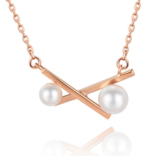 MEMORA诗普琳恋珠系列玫瑰18K金珍珠项链ZN208901 商品图0