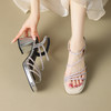 夏季优雅，轻奢水钻防水台粗跟高跟凉鞋DMJ-81299F 商品缩略图6