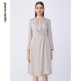 皮尔卡丹女装夏季新款通勤简约优雅淑女连衣裙C32DL031M1
