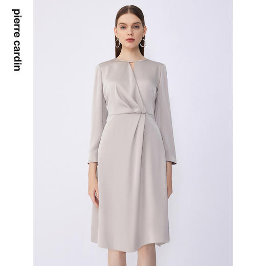 皮尔卡丹女装夏季新款通勤简约优雅淑女连衣裙C32DL031M1
 商品图0