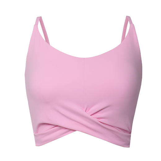 【裸感面料】交叉扭结瑜伽带胸垫运动背心-中低强度 商品图4