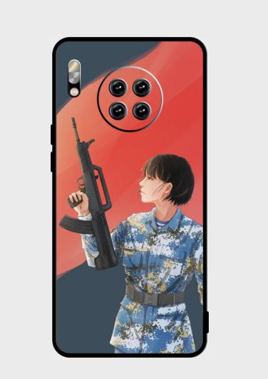 【定制女兵系列手机壳黑磨砂壳/皮纹壳，定制不退换下单请备注型号】 商品图1