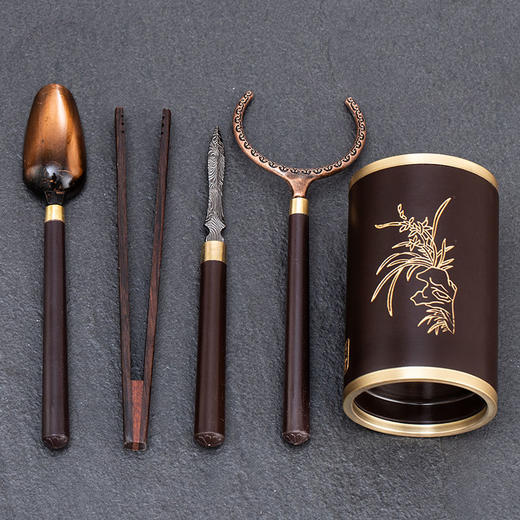 台隆金-茶道六君子功夫茶具配件泡茶工具茶夹茶勺茶刀 商品图2