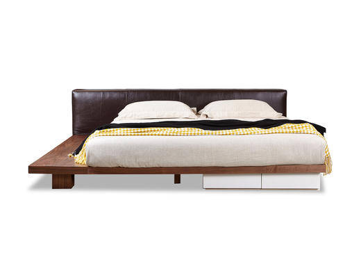 Kad床 | 床身胡原/橡黑/水洗白可选，皮布面料可选，可选配布套，详询客服 商品图1