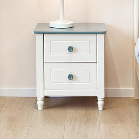 喜梦宝简约现代床头柜双抽屉斗柜床边柜储物柜子航海日记