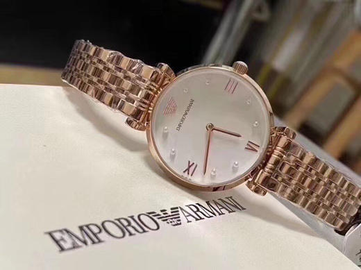 超受欢迎珍珠款！Armani阿尼玛 ͏ AR11267天贝然母表镶盘嵌珍珠时刻度 商品图7