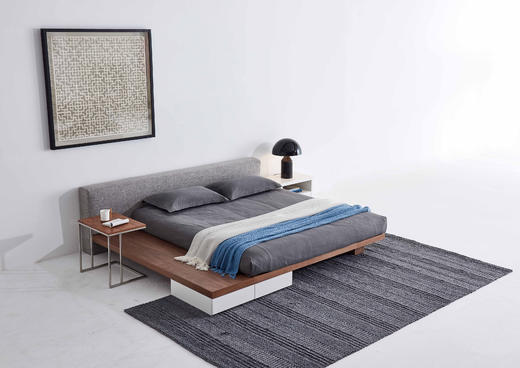 Kad床 | 床身胡原/橡黑/水洗白可选，皮布面料可选，可选配布套，详询客服 商品图4