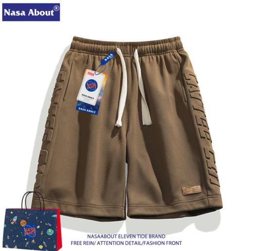 【短裤】 NASA短裤男士夏季冰丝薄款宽松大裤衩美式潮牌运动休闲五分中裤子 商品图1