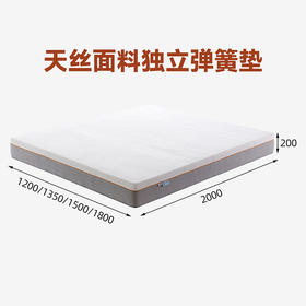 喜梦宝床垫抗菌防螨面料20cm独袋静音弹簧家用床垫护脊软硬垫子