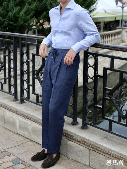 Merino Brothers 67%埃及棉33%亚麻混织意式工艺衬衫（10色可选） 商品图2