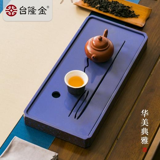 台隆金干泡茶盘天然大漆壶承台储水茶台日式风小型中式复古盛水盘 商品图4