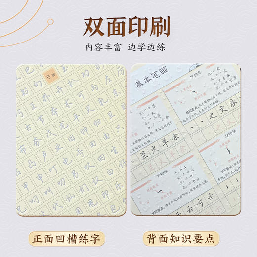 墨点字帖 练字宝 行楷凹槽练字帖2本初学者入门成人硬笔书法练字本男女生钢笔速成字帖学生专用反复练习可消失 商品图2
