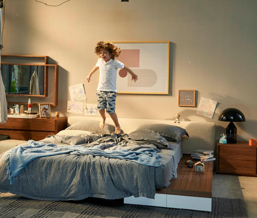 Kad床 | 床身胡原/橡黑/水洗白可选，皮布面料可选，可选配布套，详询客服 商品图13