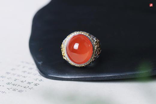 南红保山冰红戒指【溪知】 商品图3