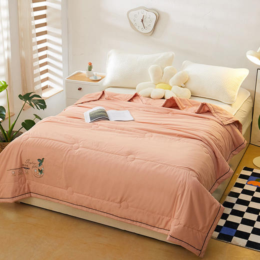 【独享一人时光❗️拥有柔滑质感 薄荷驱蚊功能被】亲肤细腻温和凉感，吸湿透气自带薄荷味，新款夏季凉被单双人空调被可水洗棉被薄款纯色薄被子粉丝专属 商品图3