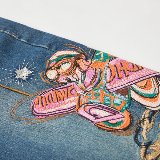 谜底复古绣花牛仔裤女2023秋季新款原创重工刺绣萝卜裤233MK0965 商品图3
