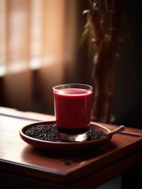 红豆薏仁黑米豆浆