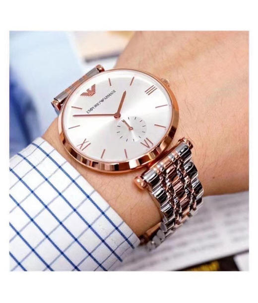 Armani 阿玛尼ar1677男表，时尚钢链石英手表，总裁霸道风，气质儒雅绅士，间金设计贵气奢华 商品图2