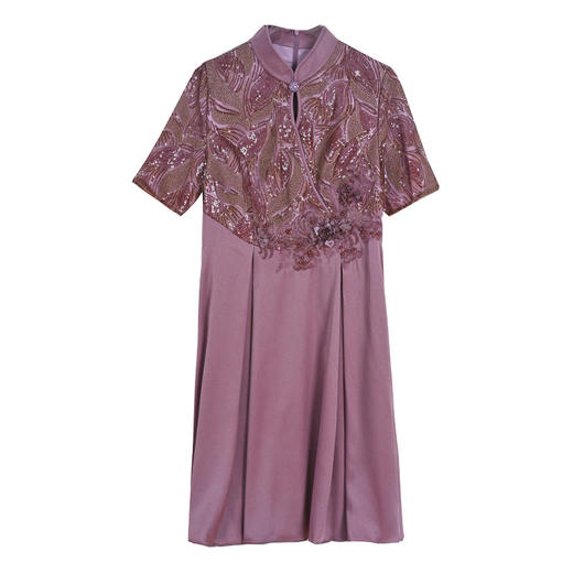 时尚气质，贴花拼接礼服敬酒服改良优雅旗袍连衣裙AHM-zne9735 商品图4