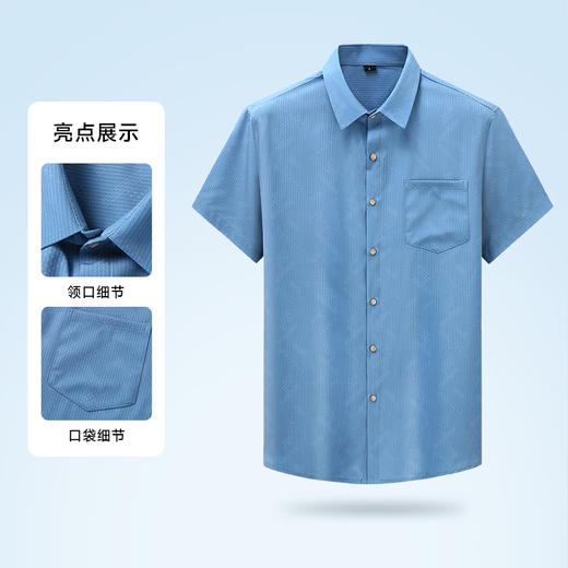 一口价【新款DB】大依优型大码男装夏季短袖加肥加大衬衫大号衬衣男 商品图3