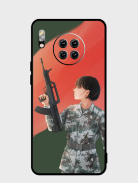 【定制女兵系列手机壳黑磨砂壳/皮纹壳，定制不退换下单请备注型号】