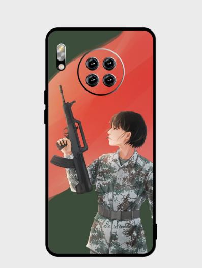 【定制女兵系列手机壳黑磨砂壳/皮纹壳，定制不退换下单请备注型号】 商品图0