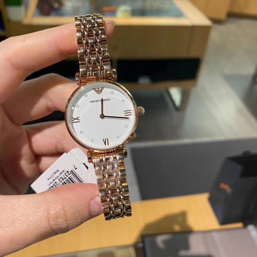 超受欢迎珍珠款！Armani阿尼玛 ͏ AR11267天贝然母表镶盘嵌珍珠时刻度 商品图0