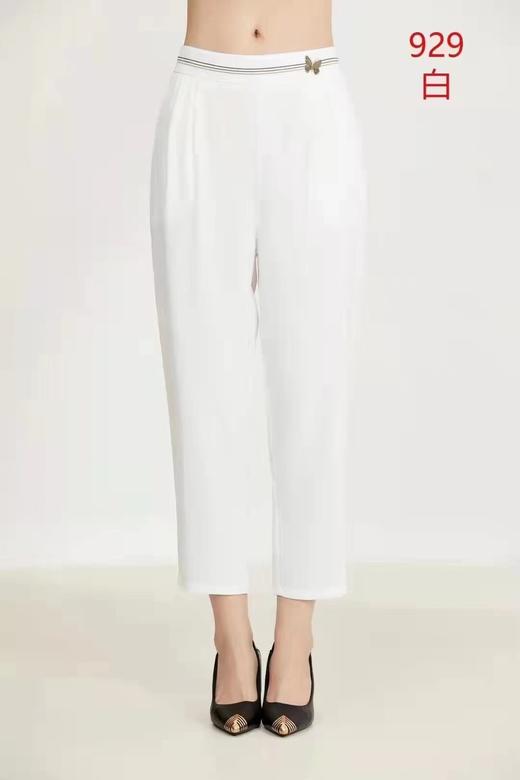 FS竹纤维女士腰头绣花休闲长直筒裤929 商品图1