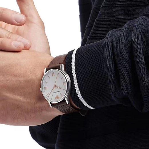 美国现货799直邮到手✈️阿玛尼AR11173男士石英手表⌚️天然皮质表带 商品图4