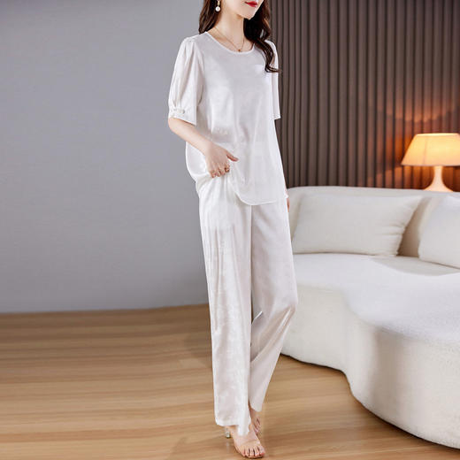 新款夏季圆领刺绣复古马甲中式唐装时尚浪漫柔美三件套HR-WS23179 商品图3