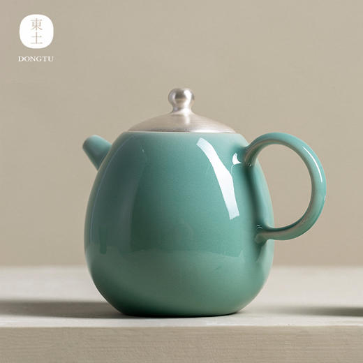 东土青瓷品宋鎏银青瓷茶组家用中式功夫茶具礼盒高档 商品图3