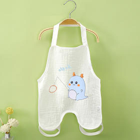 夏季薄款婴幼儿棉纱布连腿肚兜新生儿护肚男女宝宝防着凉围裙连体