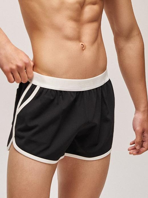 UTOUCH【单件装】潮牌男士运动透气条纹性感居家宽松休闲短裤家居平角内裤 商品图4