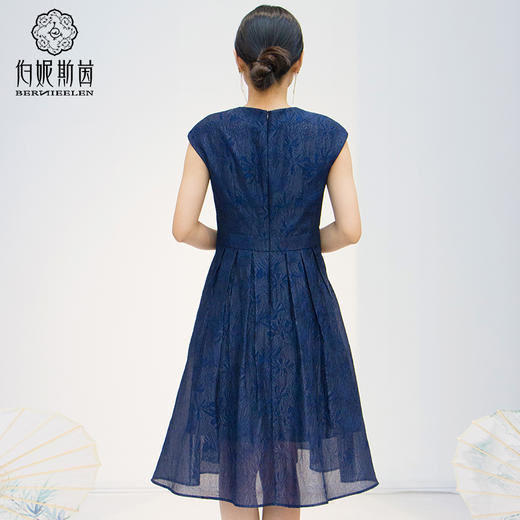 千年情话—梁祝三载同窗监德提花绣花连衣裙2S80033 商品图2