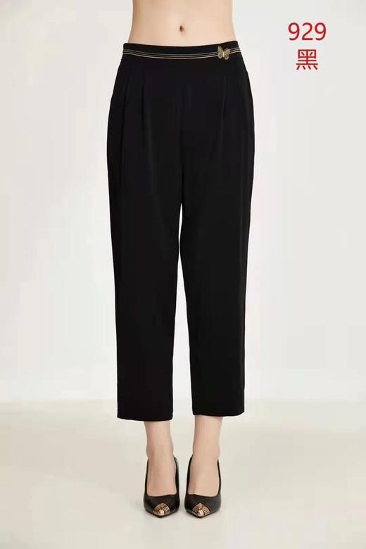 FS竹纤维女士腰头绣花休闲长直筒裤929 商品图0