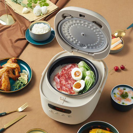 【小程序】小熊电饭煲 DFB-B20N2 米白色 带量杯+饭勺+蒸茏 商品图4