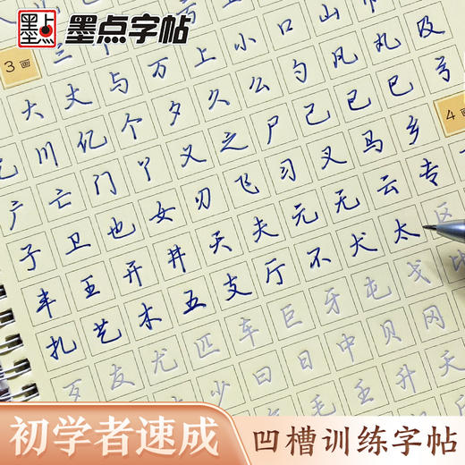 墨点字帖 练字宝 行楷凹槽练字帖2本初学者入门成人硬笔书法练字本男女生钢笔速成字帖学生专用反复练习可消失 商品图1