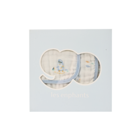 丽婴房-寝具类（春）G3纱布方巾(3入)小礼盒白色\米白