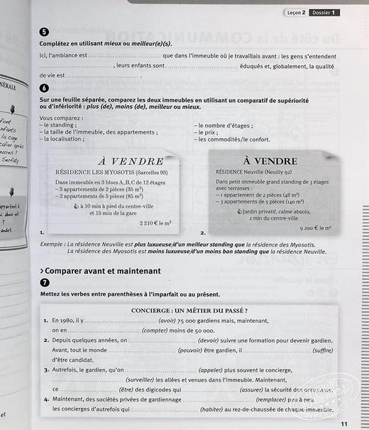 【中商原版】Alter Ego 法语教材 A2 学生用书 练习册 法文原版 Annie Berthet 附音频 商品图4