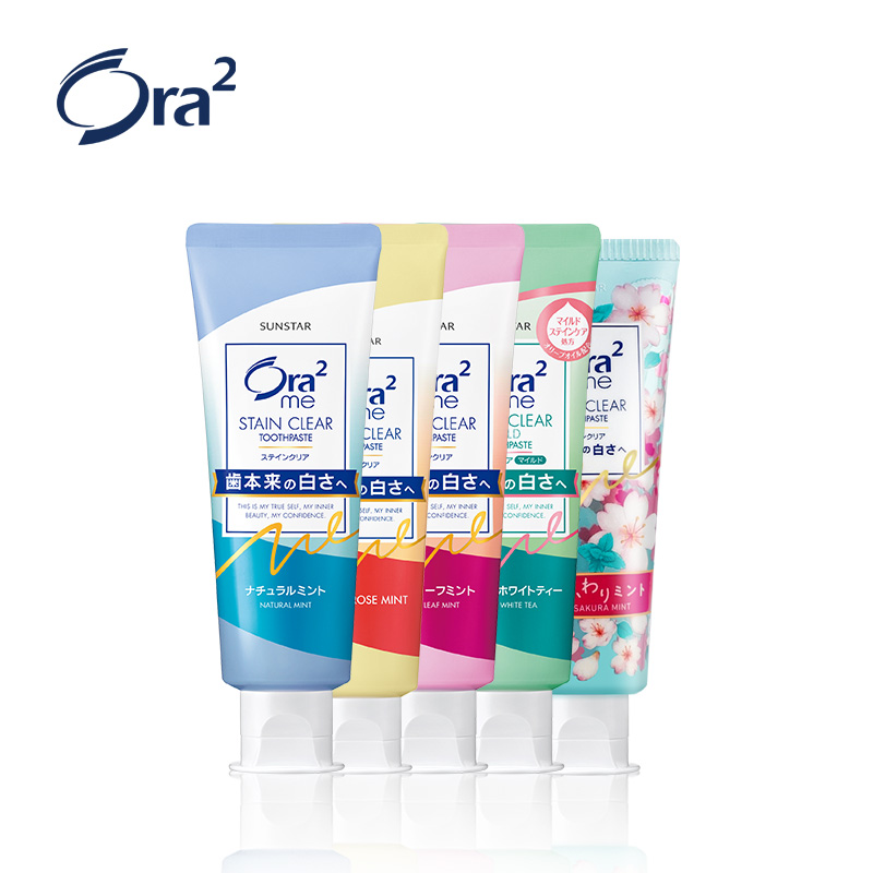 Ora2皓乐齿 亮白净色牙膏去渍清新口气花果香成人牙膏 140g/支