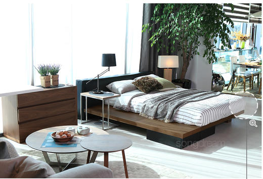 Kad床 | 床身胡原/橡黑/水洗白可选，皮布面料可选，可选配布套，详询客服 商品图6