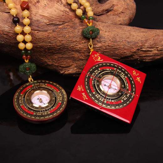 蜜蜡小罗盘喜气小罗盘 五行土 商品图5