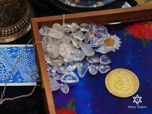 白金双面财符&如意轮项链 商品图1