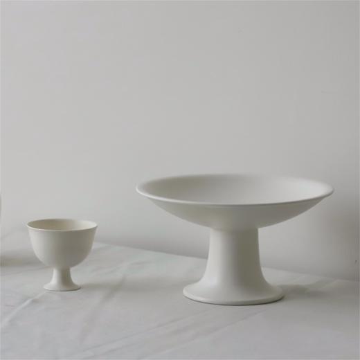 中国 黄妍 酒器高足器物马上杯高足杯高足盘甜品盘果盘 优雅白瓷 商品图7