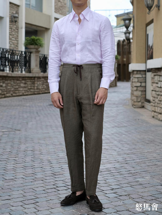 「2025爱好者直选32款」Flamenco 高支数法国亚麻意式工艺衬衫 商品图3