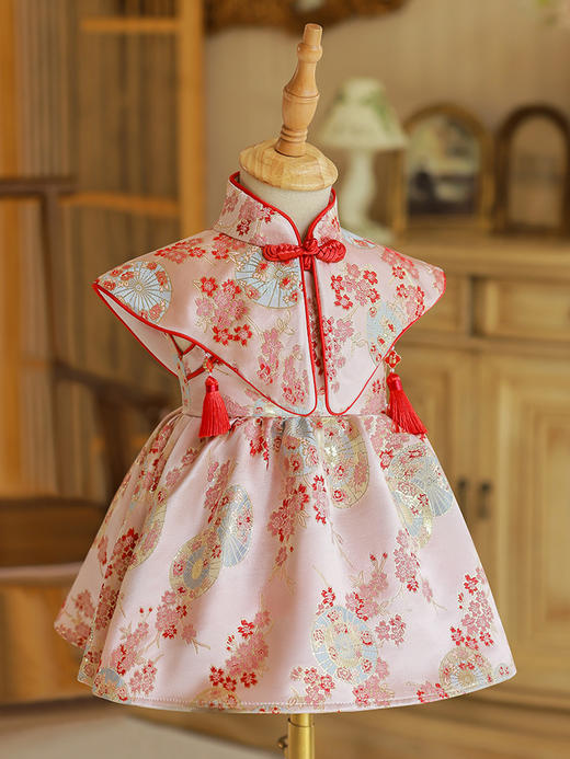 女宝宝周岁礼服中国风儿童唐装女童抓周服生日宴童礼服 商品图1