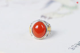 南红保山冰红戒指【长乐】