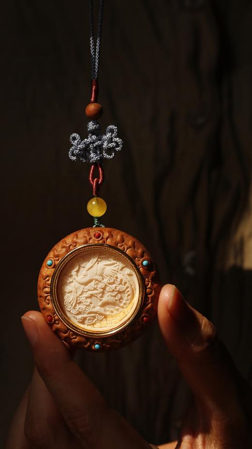 【青山特惠】老山檀 丹凤朝阳 运转乾坤 吊坠s9 商品图8